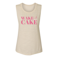 Wake and Cake Flowy Muscle Tank