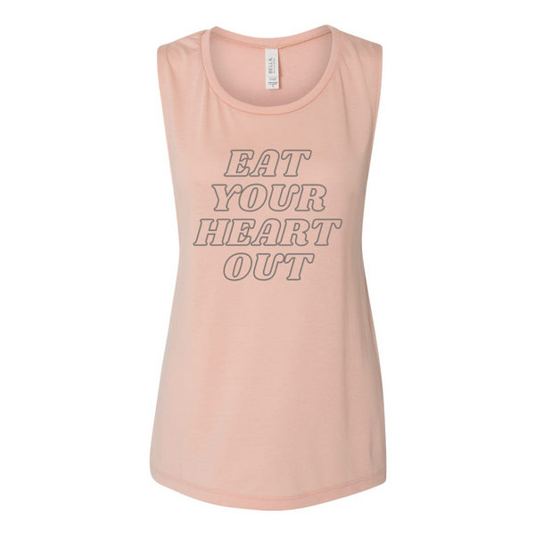 Eat Your Heart Out Flowy Muscle Tank