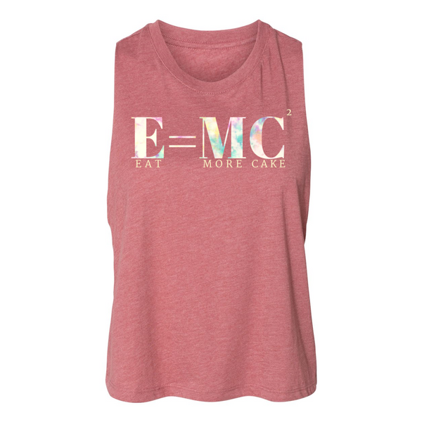 Eat More Cake Cropped Racerback Tank